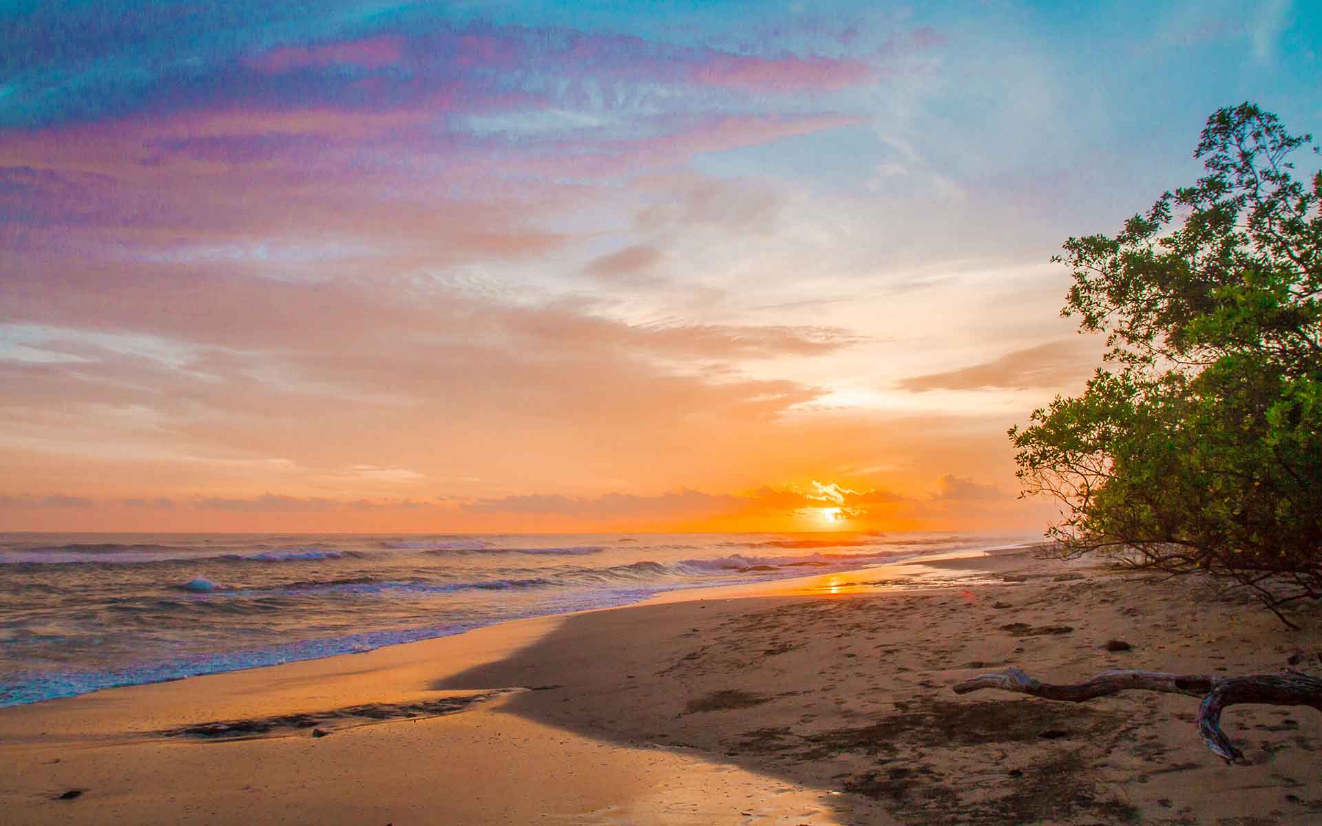 sunset plage Costa Rica